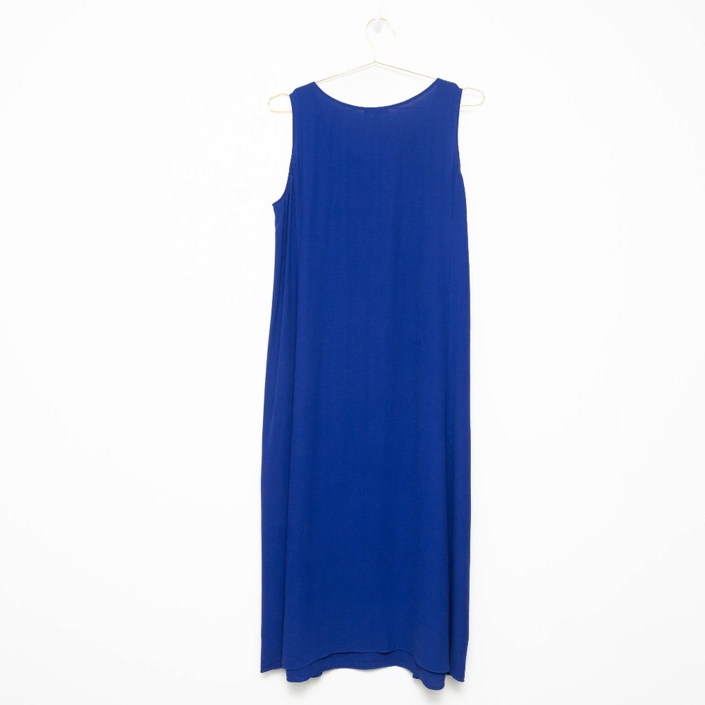 Eileen Fisher - Silk Georgette Scoop Neck Dress‎ - Picture 3 of 10